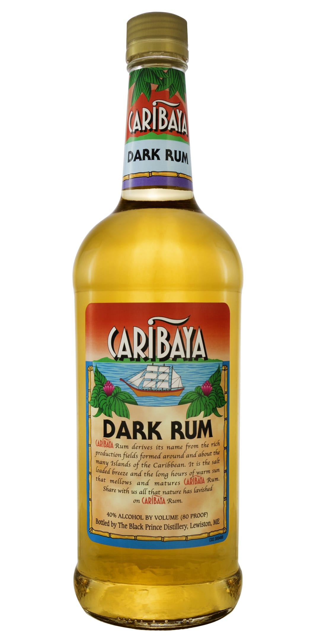 Caribaya Dark Rum 1l 80P Proof