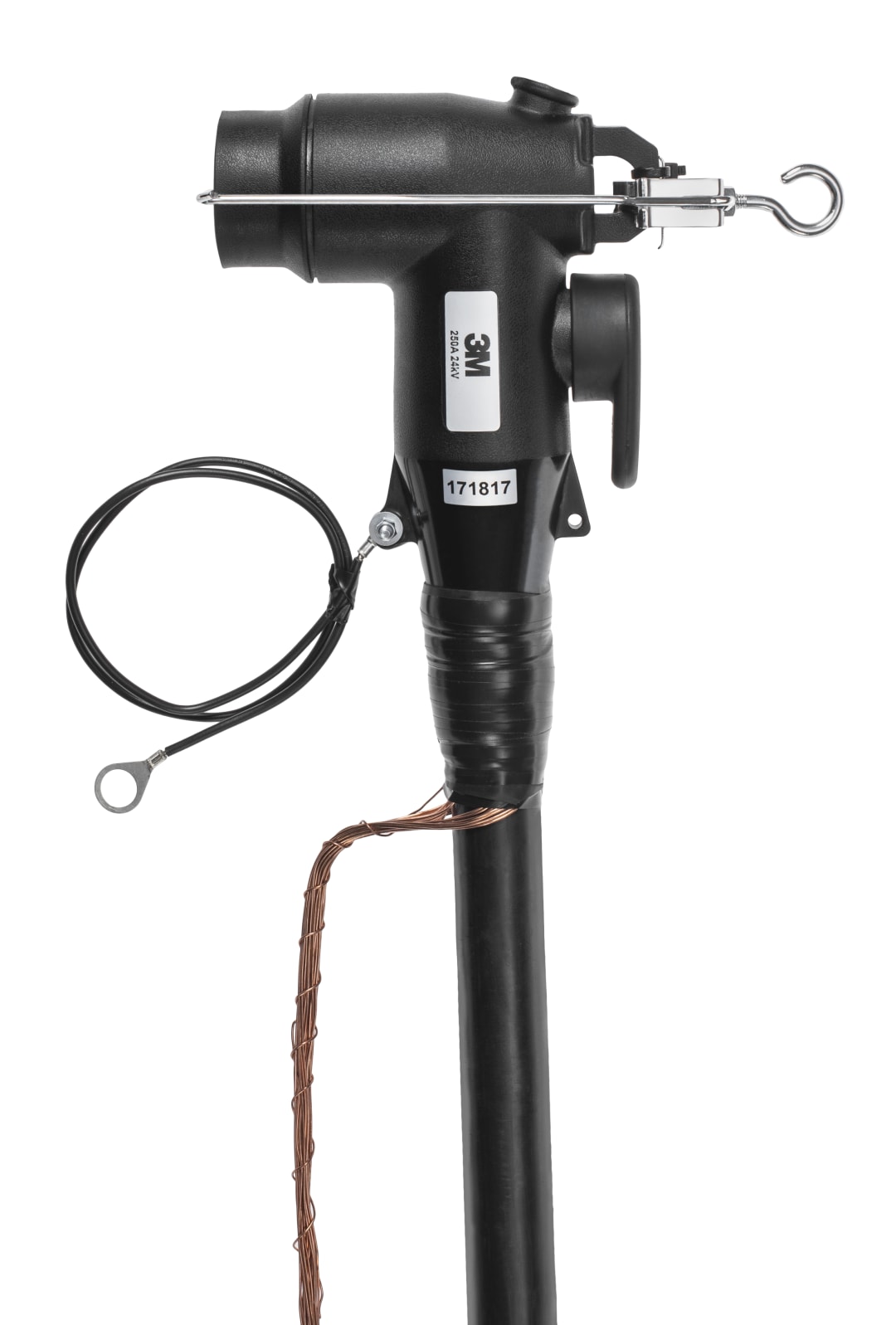 3M™ 93-EE 895-2/95 Steckendverschluß, 1 Leiter, Gewinkelt, 250 A, 12/20 kV Innenraum, 1x 25 - 95 mm²