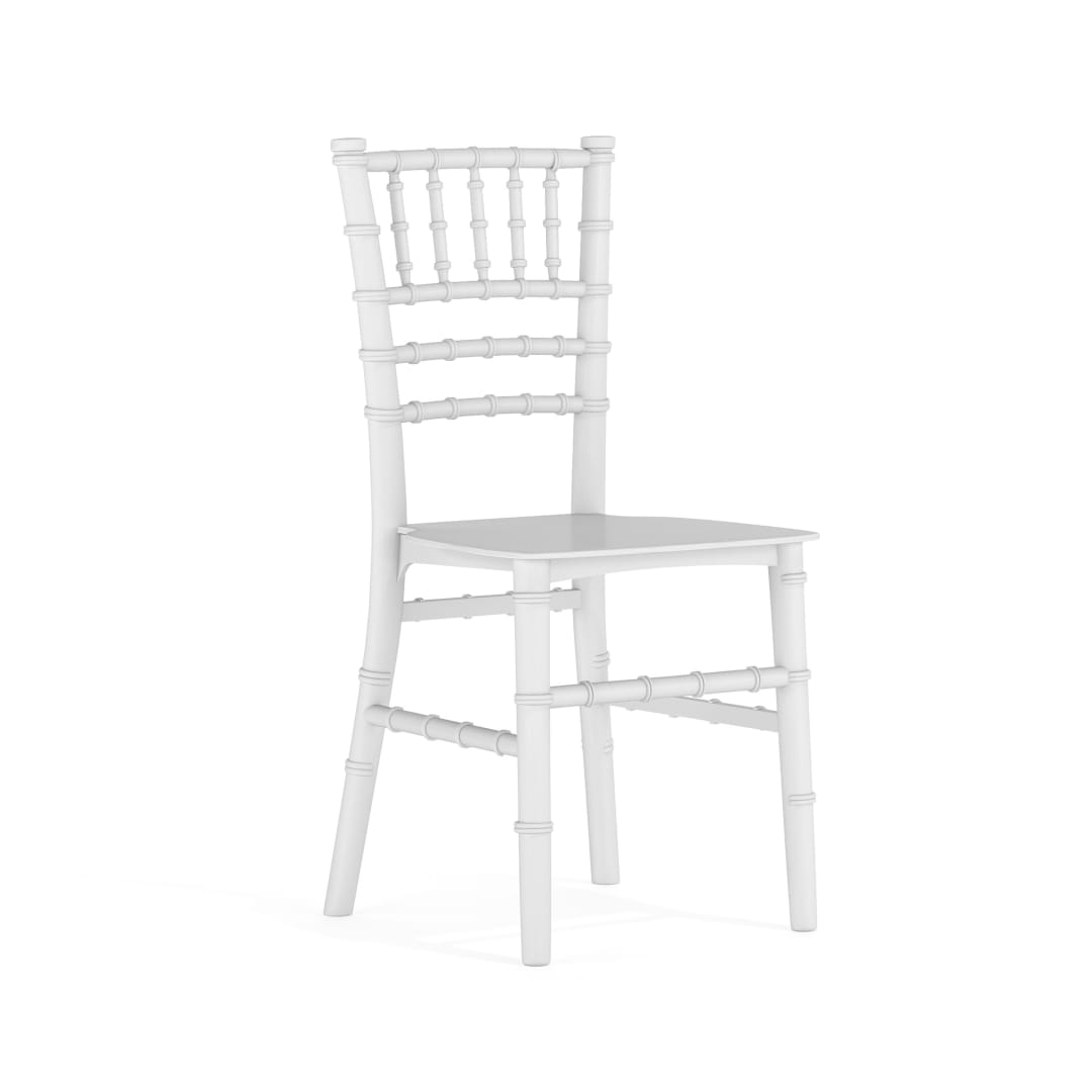 HERCULES Child Size White Chiavari Chair – Durable Resin Kids Chair for Weddings, Parties & Everyday Use