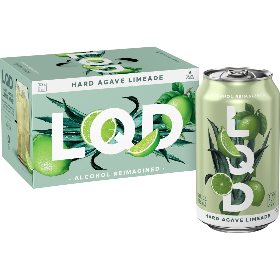 LQD Hard Agave Limeade, 6 Pack 12 fl. oz. Cans