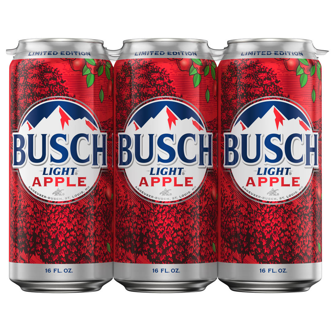 Busch Light Apple American Lager Beer 6 Pack, 16 fl oz Cans