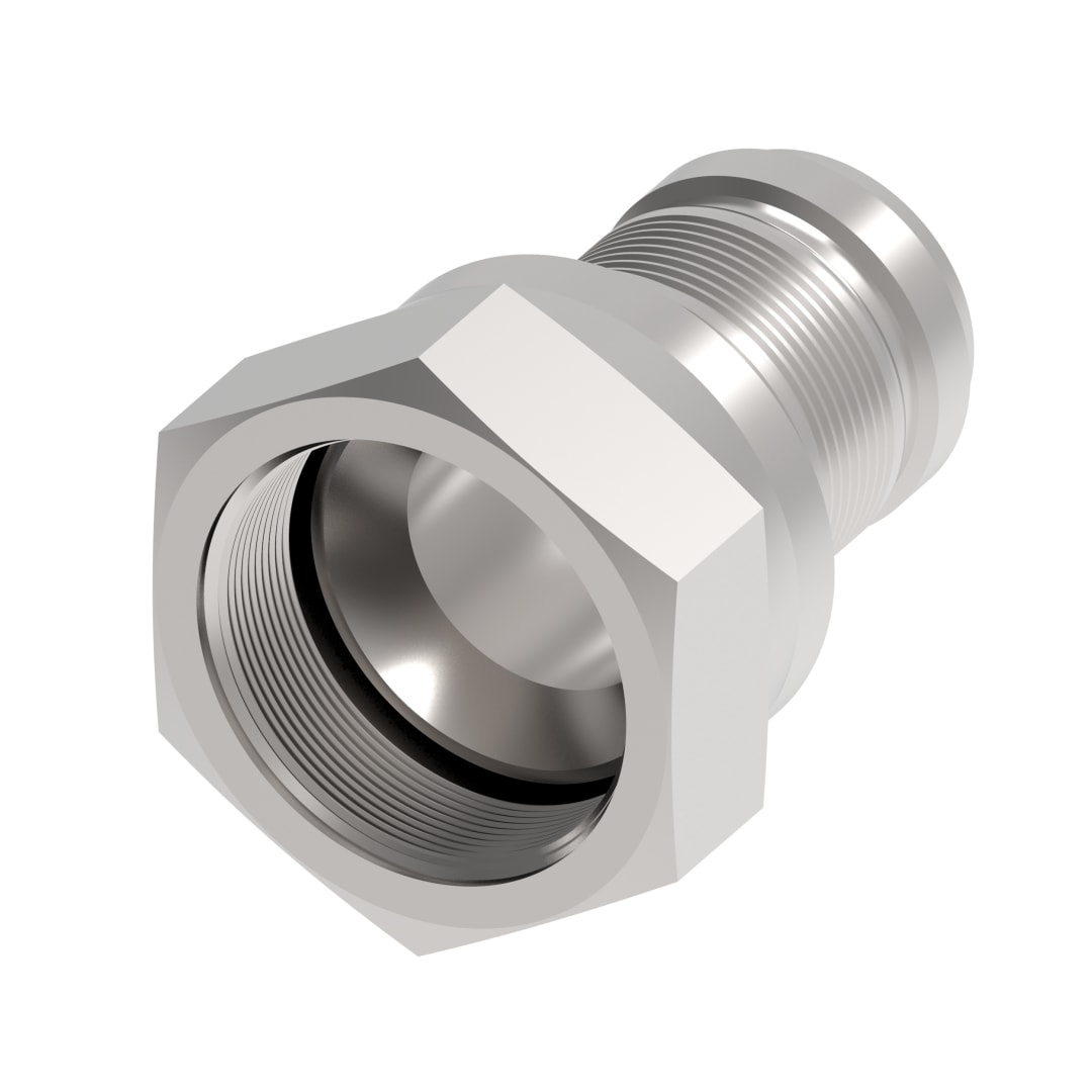 Aeroquip 1 1/2 Fe JIC Sw X 1 1/2 Tfln Hse Nipple S/s