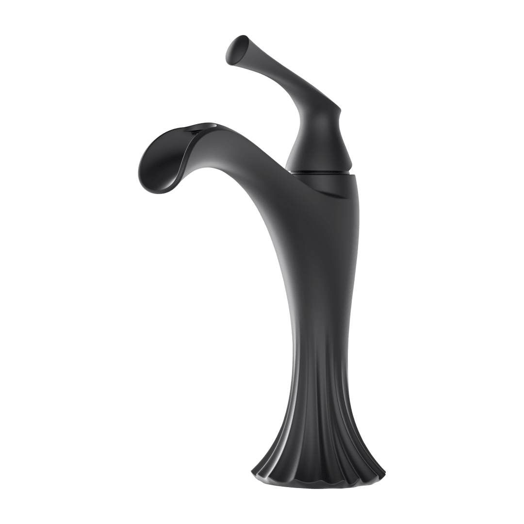 Rhen Single Control 4" Centerset Bathroom Faucet in Matte Black