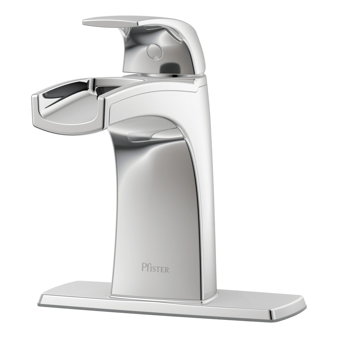 Karci Single Control 4" Trough Centerset Bathroom Faucet in Polished Chrome