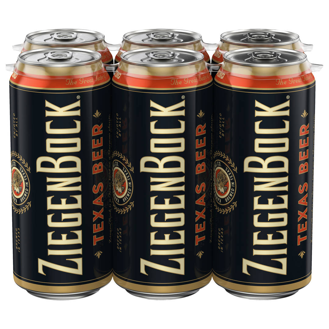 ZiegenBock Texas Beer 6 - 1 pint Cans