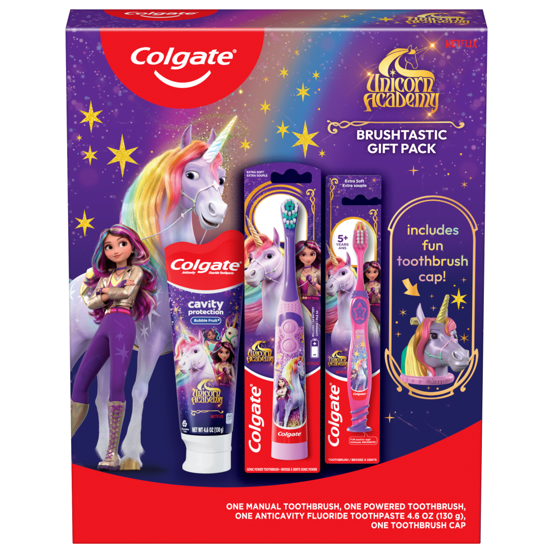 Colgate Unicorn Academy Kids Toothbrush and Kids Toothpaste Gift Pack