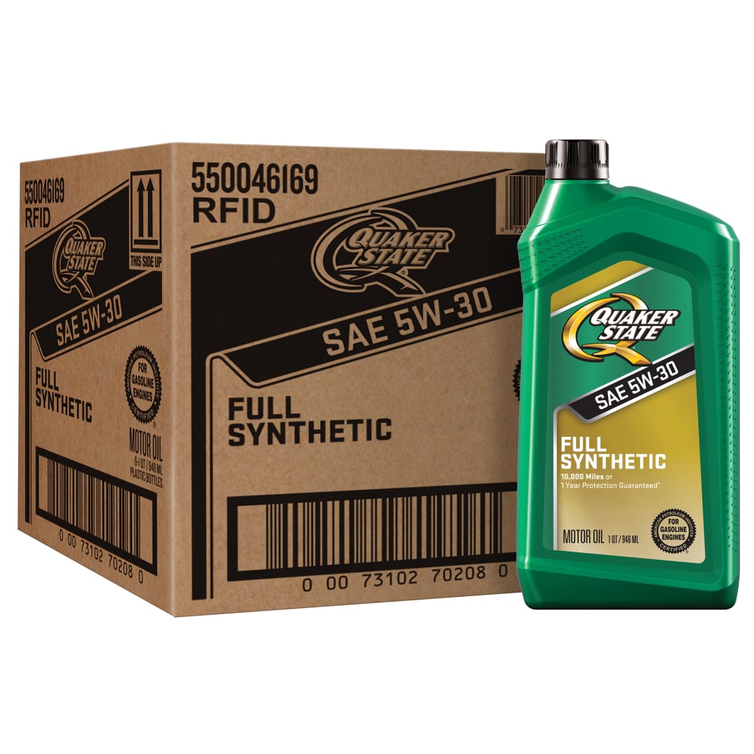 Quaker State Full Synthetic 5W-30 Motor Oil, 1 Quart (6 Pack)