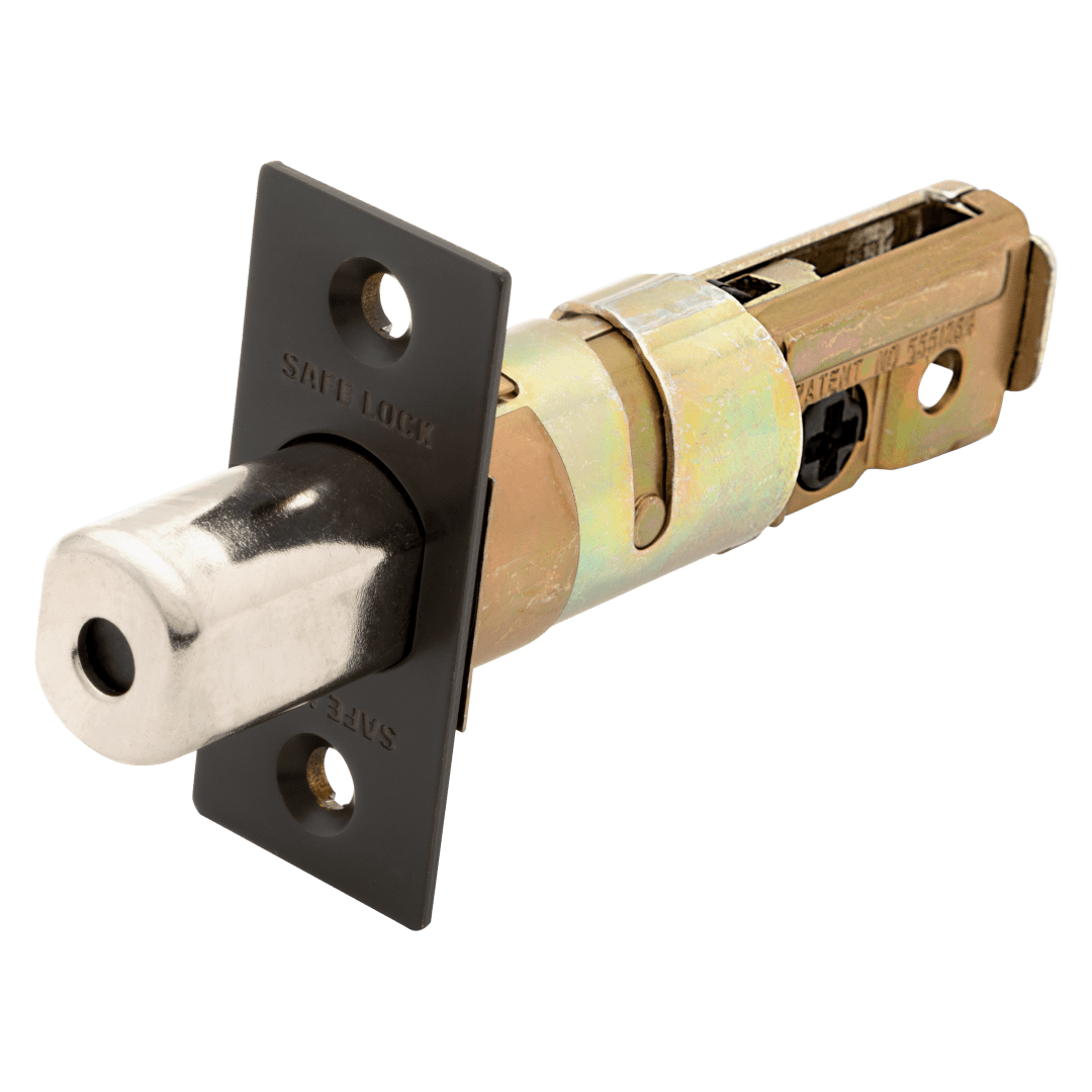 Square Corner Adjustable Deadbolt Latch for Matte Black or Venetian Bronze Finish