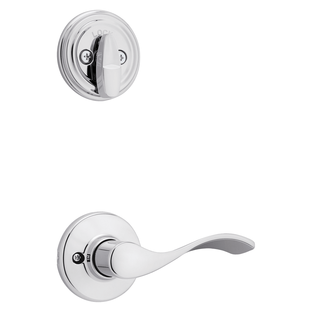 966 Single Cylinder Interior Pack w/ Left-Handed Balboa Lever Handlesets in Polished Chrome