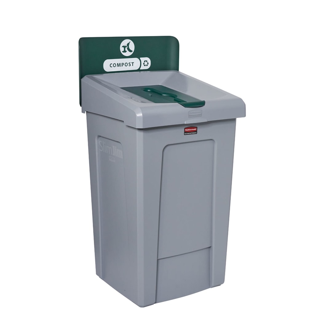 Rubbermaid Commercial Products SLIM JIM 33 GAL 1-Stream Compost Station