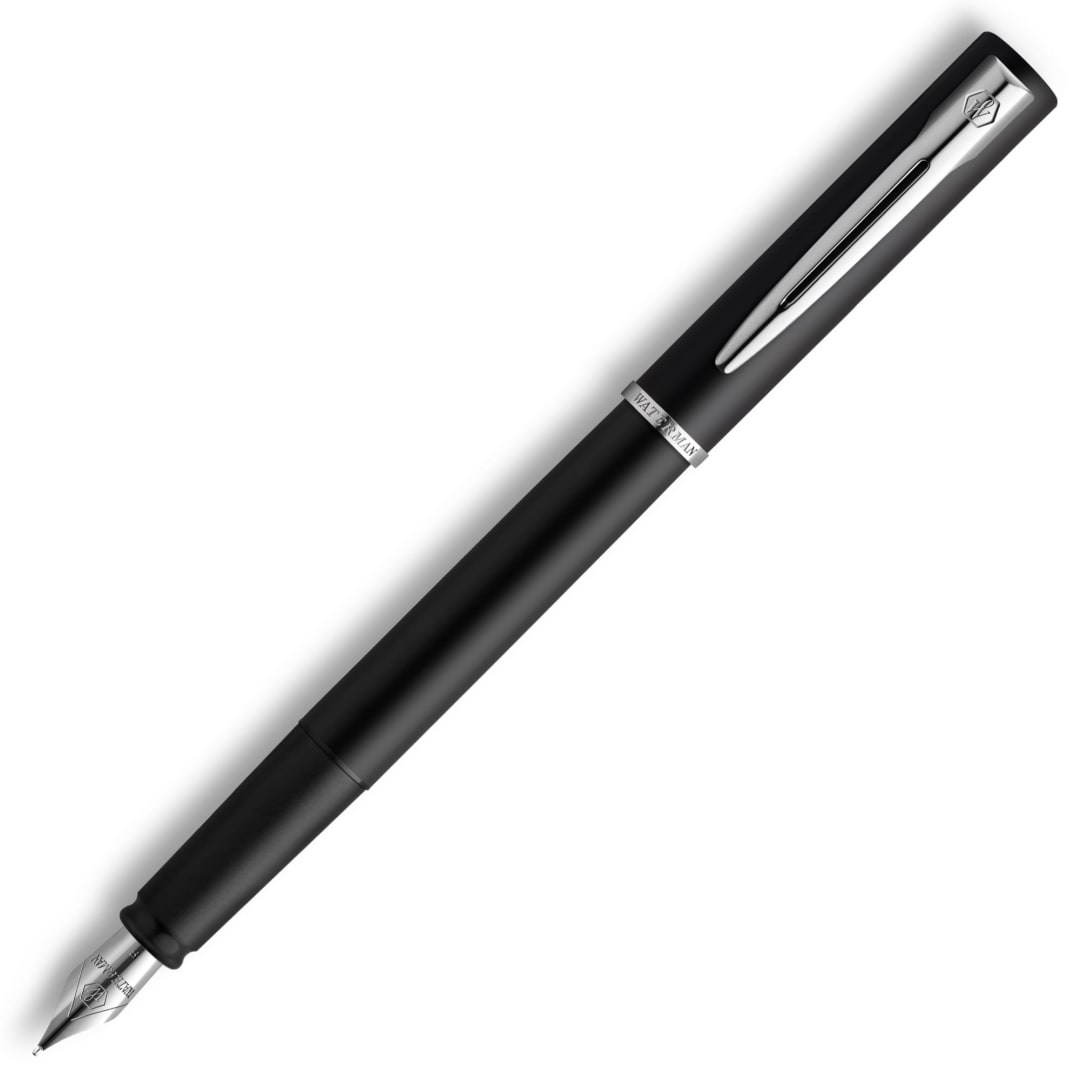 Waterman Allure Fountain Pen | Black Lacquer | Fine Nib | Blue Ink | Gift Box