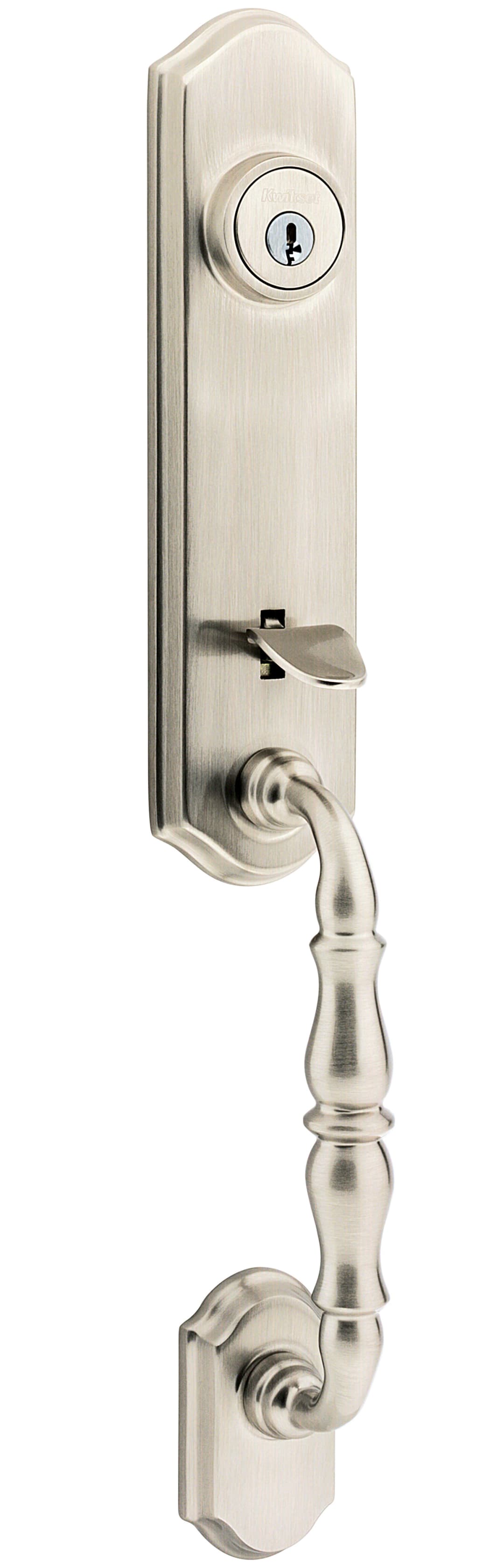 Amherst Double Cylinder Exterior Only Handleset in Satin Nickel