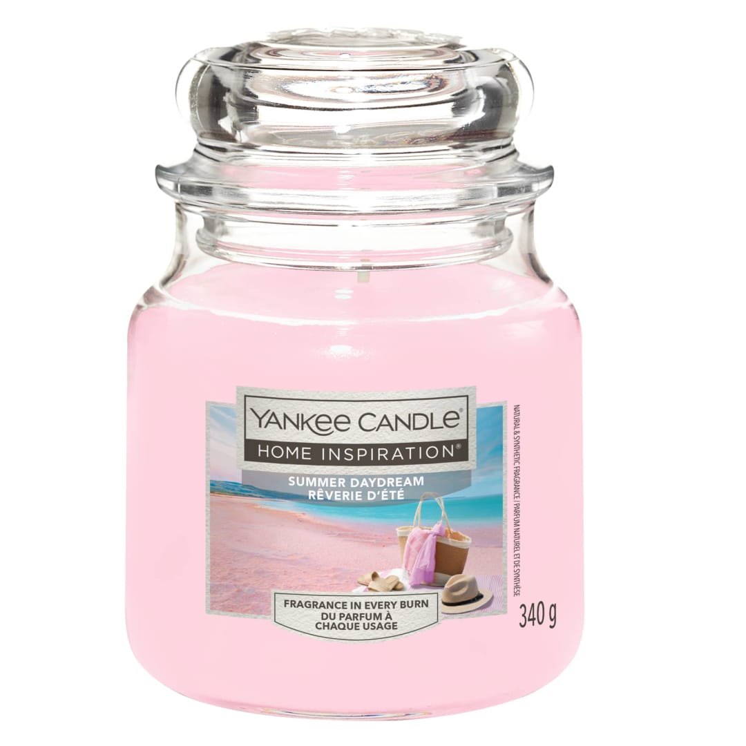 Yankee Candle® Home Inspiration Scented Candle | Summer Daydream Medium Jar Candle | Burn Time: up to 75 Hours