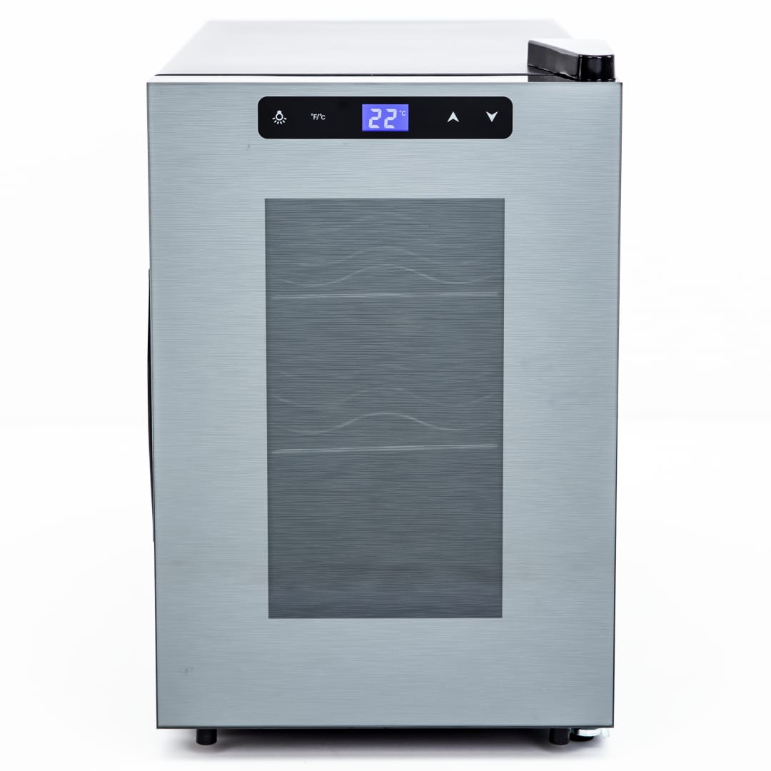 WCT6C4S - Avanti 6 Bottle Wine Cooler, Brushed Metal