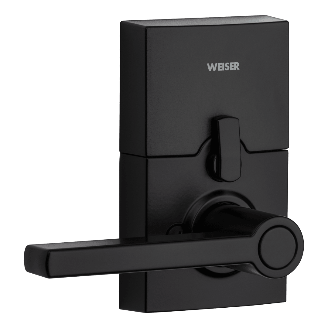GED2700 SmartCode® Contemporary Electronic Residential Lever featuring SmartKey Security™ in Matte Black