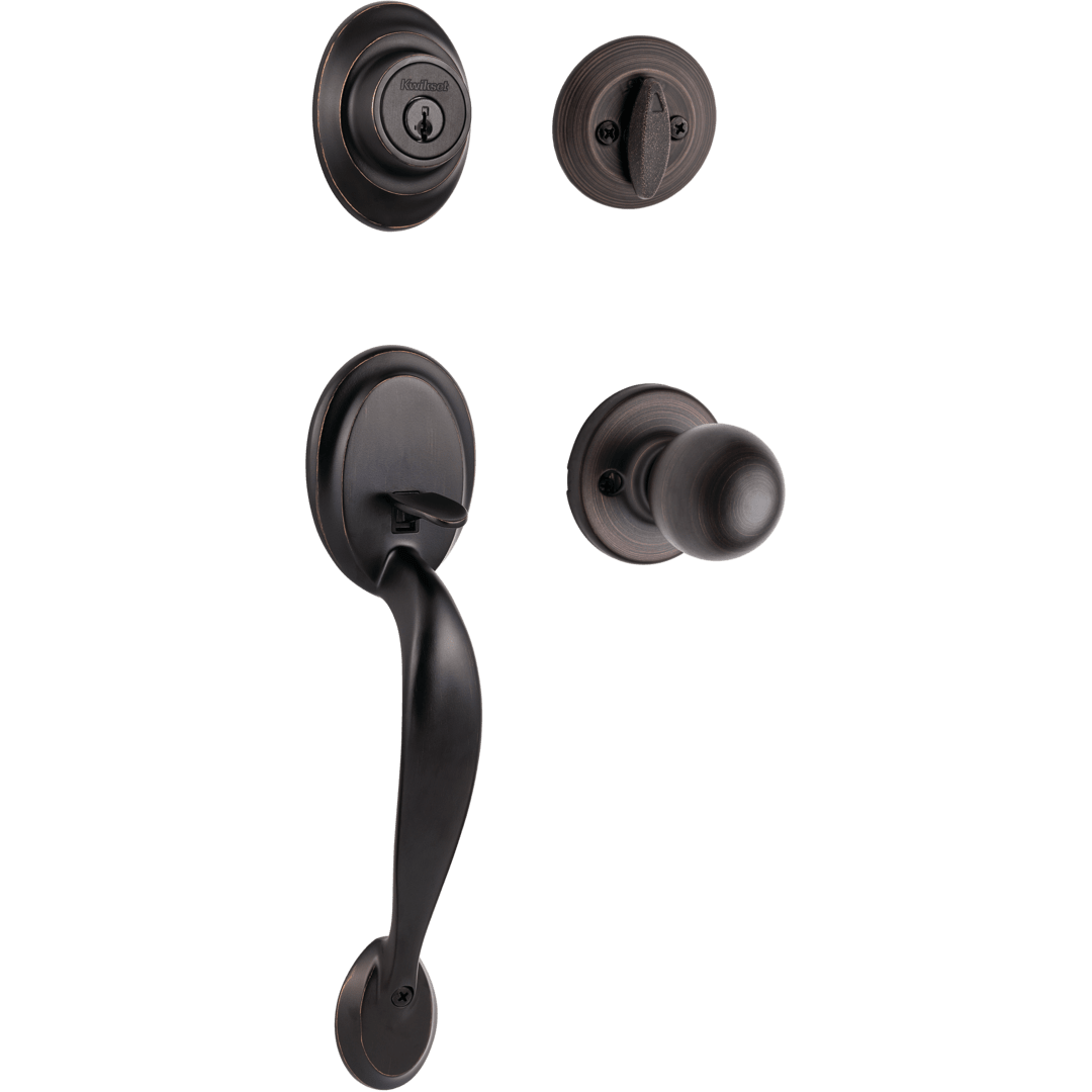 Dakota Single Cylinder Handleset w/Polo Knob featuring SmartKey Security™ in Venetian Bronze