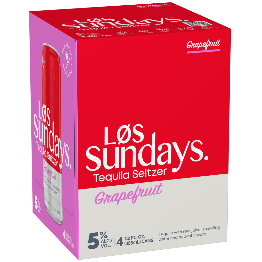 Los Sundays Grapefruit Tequila Seltzer 4 - 12 fl oz Cans