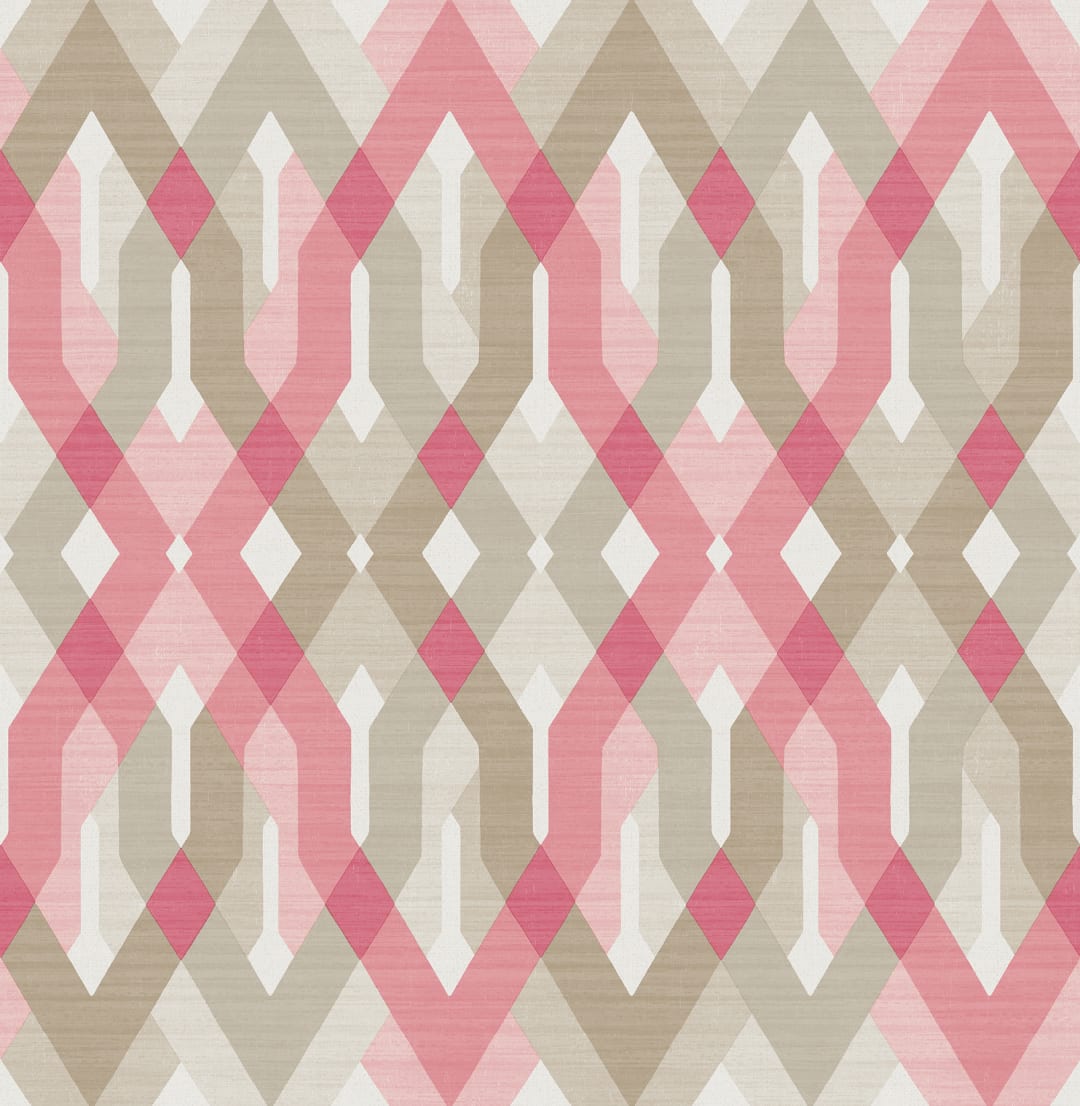 Harbour Pink Geometric Wallpaper