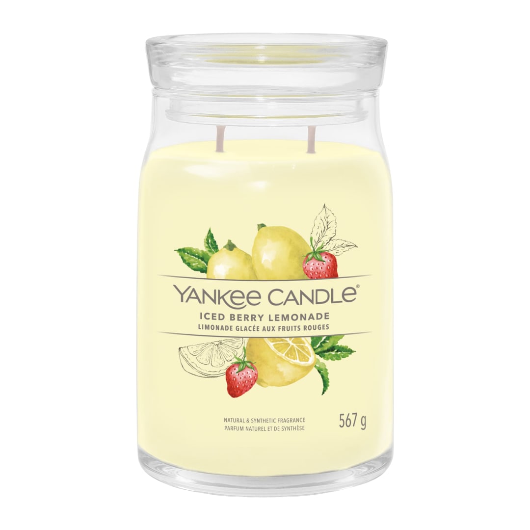 Yankee Candle® Signature Scented Candle | Iced Berry Lemonade Large Jar Candle with Double Wicks | Soy Wax Blend
