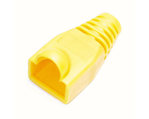 Yellow RJ45 Clip Protector Boot for Patch Cables