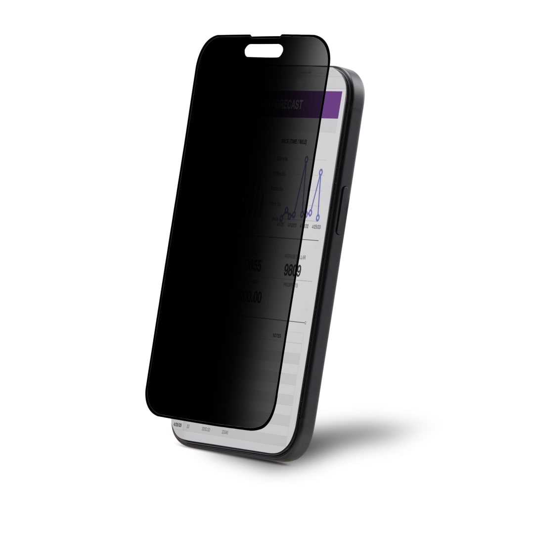 Privacy Screen, iPhone 15, Tempered Glass 4-way