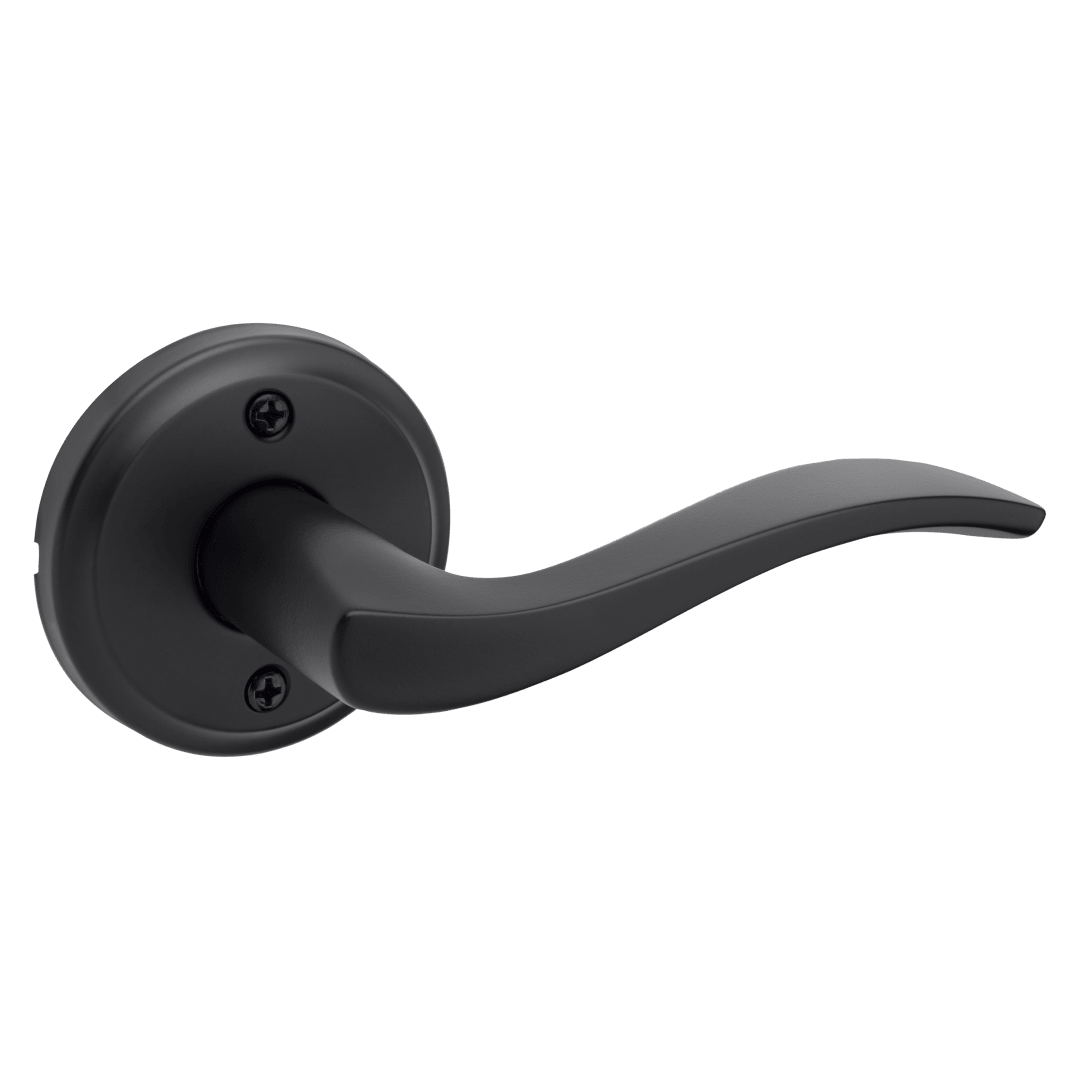 Sedona Half - Dummy Right Hand Wave Door Lever in Matte Black