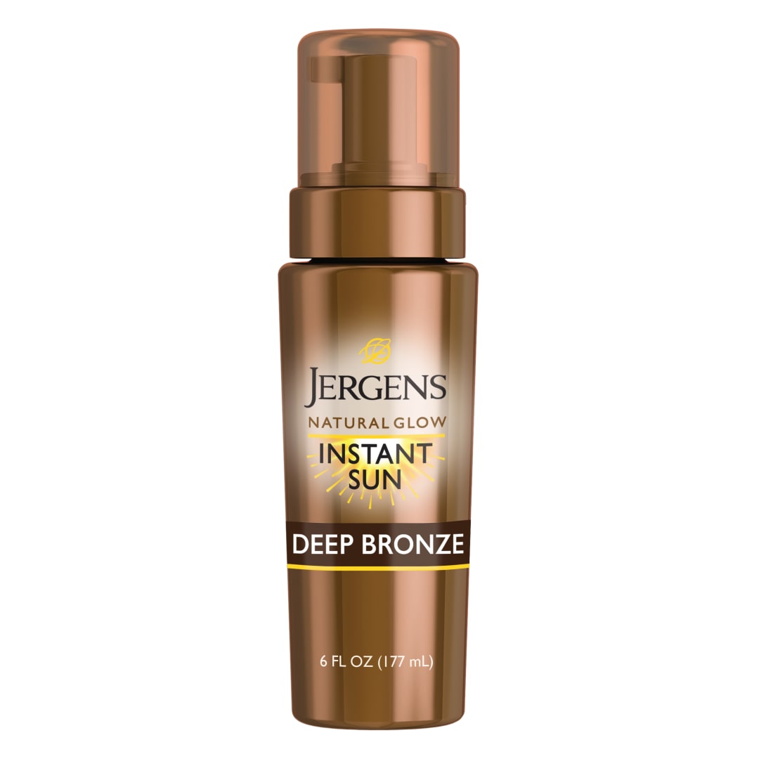 Jergens Natural Glow Self Tanning Mousse, Deep Bronze Body Bronzer, 6 fl oz