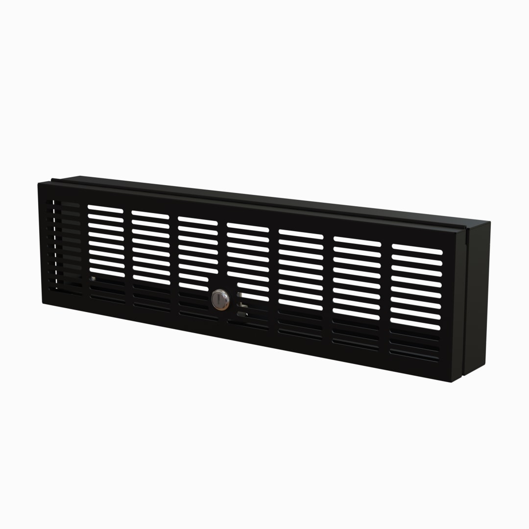 Hinged 3U security lock panel for 19 rack cabinet