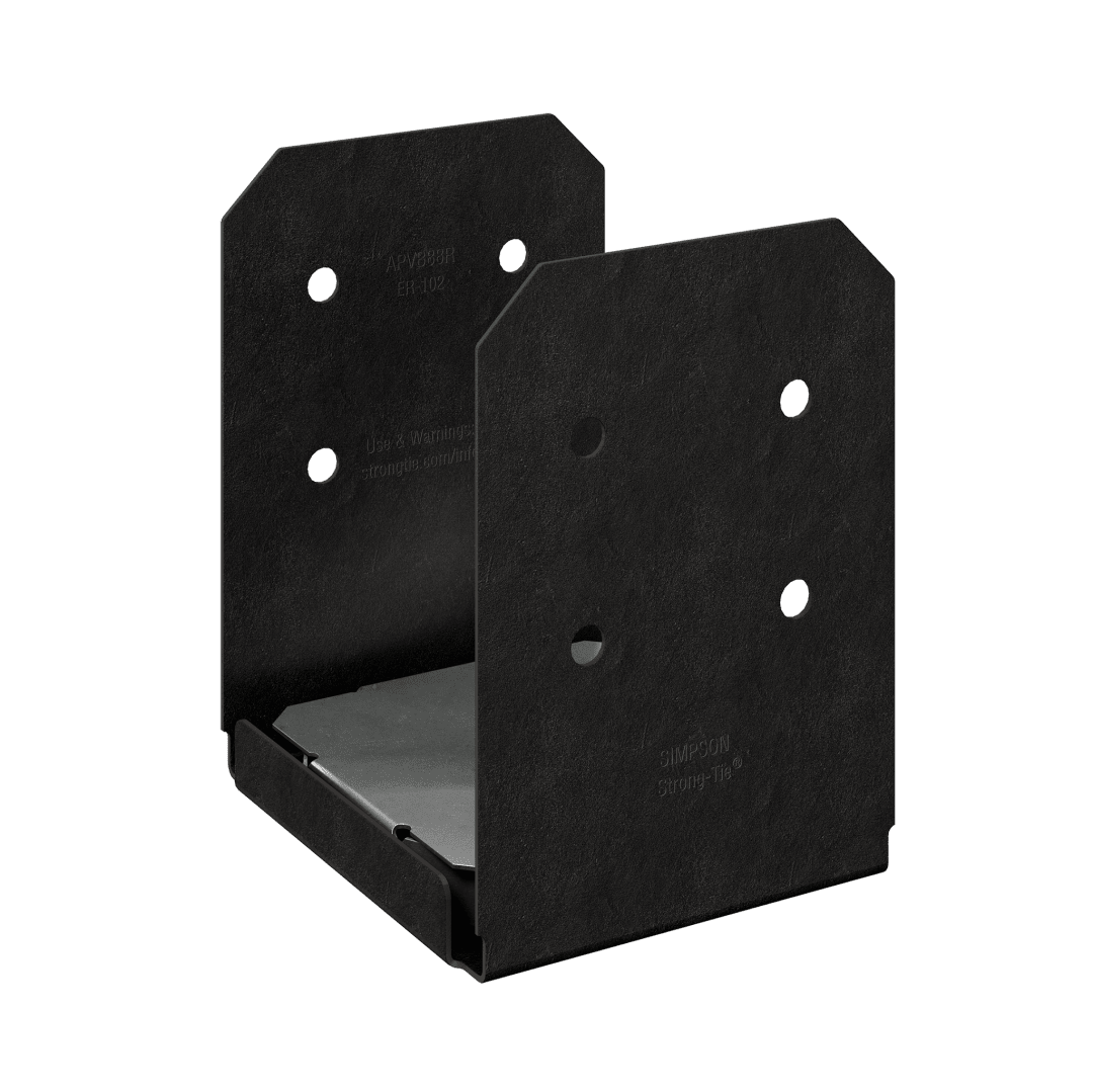 Simpson Strong-Tie APVB88R Outdoor Accents® Avant Collection™ ZMAX®, Black Powder-Coated Post Base for 8x8 Rough (Pack of 96)