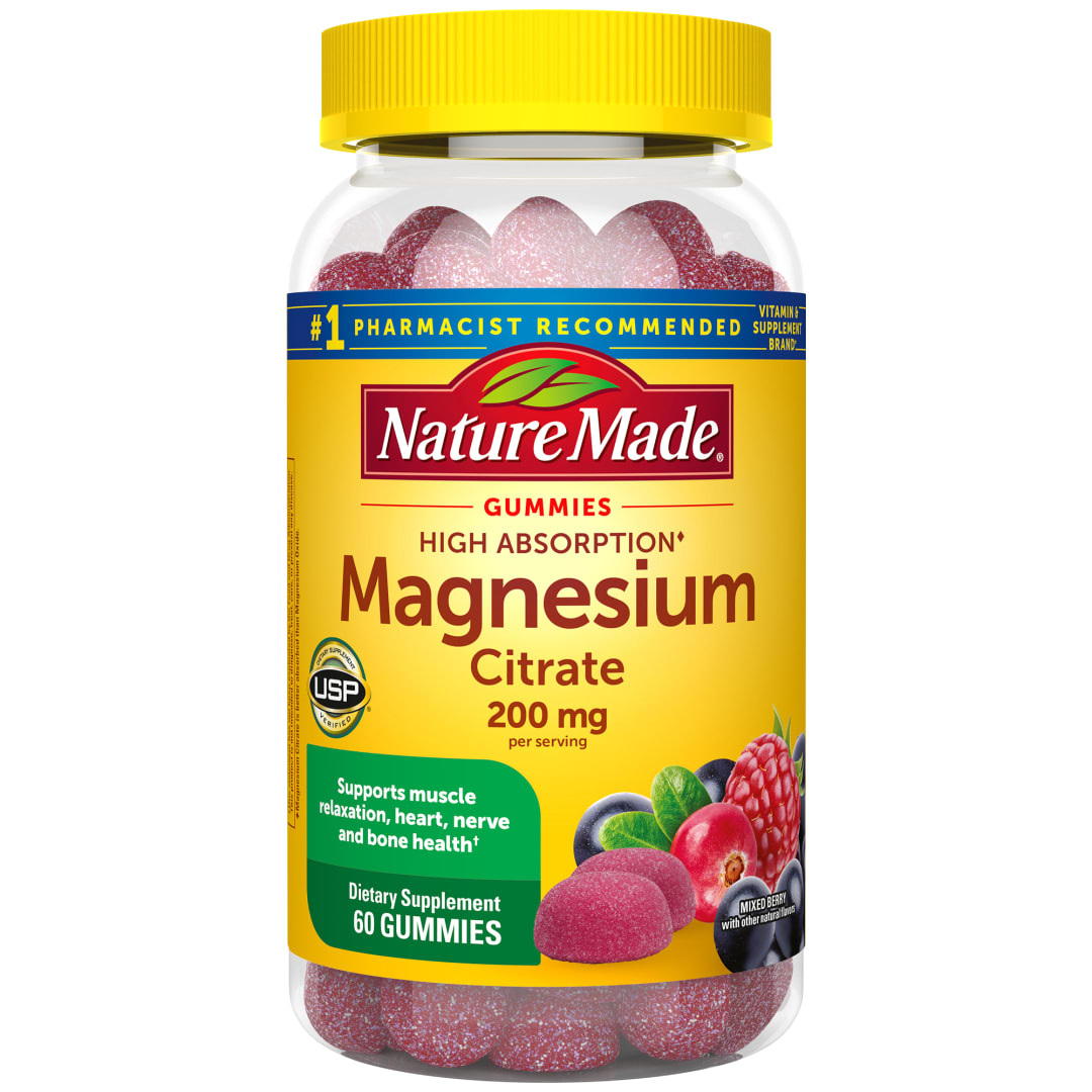 Nature Made High Absorption Magnesium Citrate Gummies - Mixed Berry Flavor - 60ct