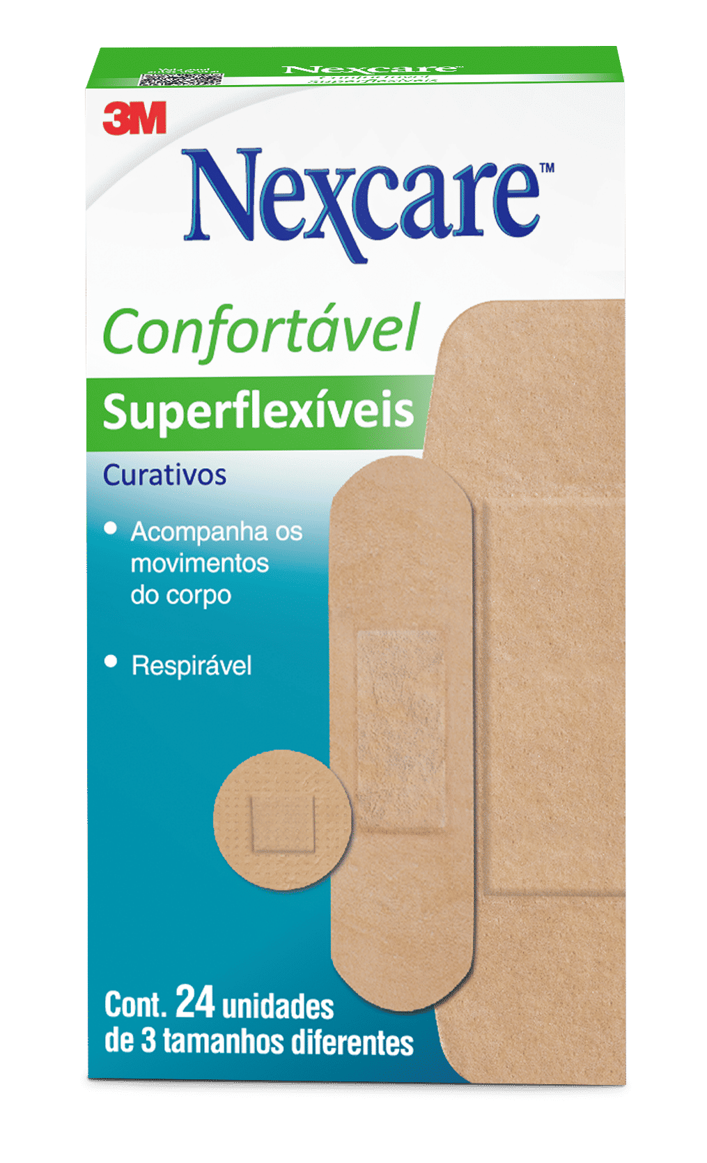 Curativos Superflexíveis Nexcare™ Variados, 24 Unidades