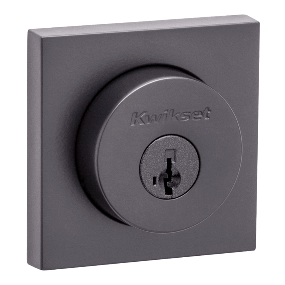 159 Square Deadbolt, Keyed Both Sides, featuring SmartKey Security™ in Matte Black