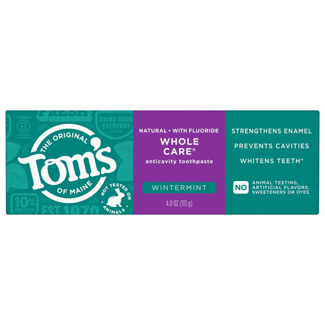 Tom’s of Maine Whole Care Natural Toothpaste with Fluoride, Wintermint