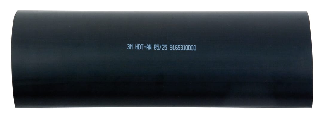 3M™ HDT-AN Heat Shrink Tubing, Polyolefin with Adhesive, Black, 85.0/25.0 mm, 1 m Piece
