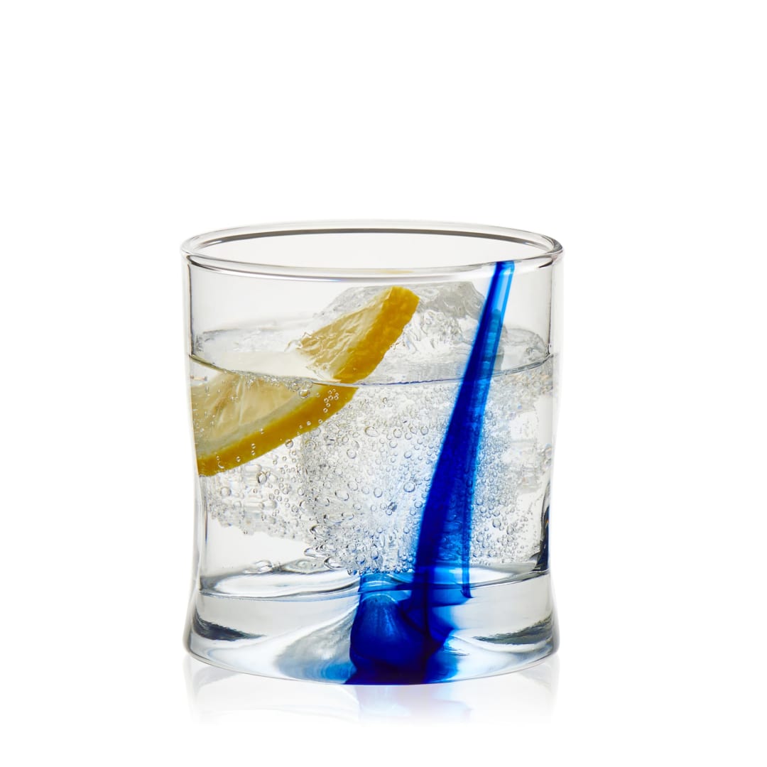 Libbey Blue Ribbon Impressions Small Rocks Glasses, 8-ounce, Set of 8