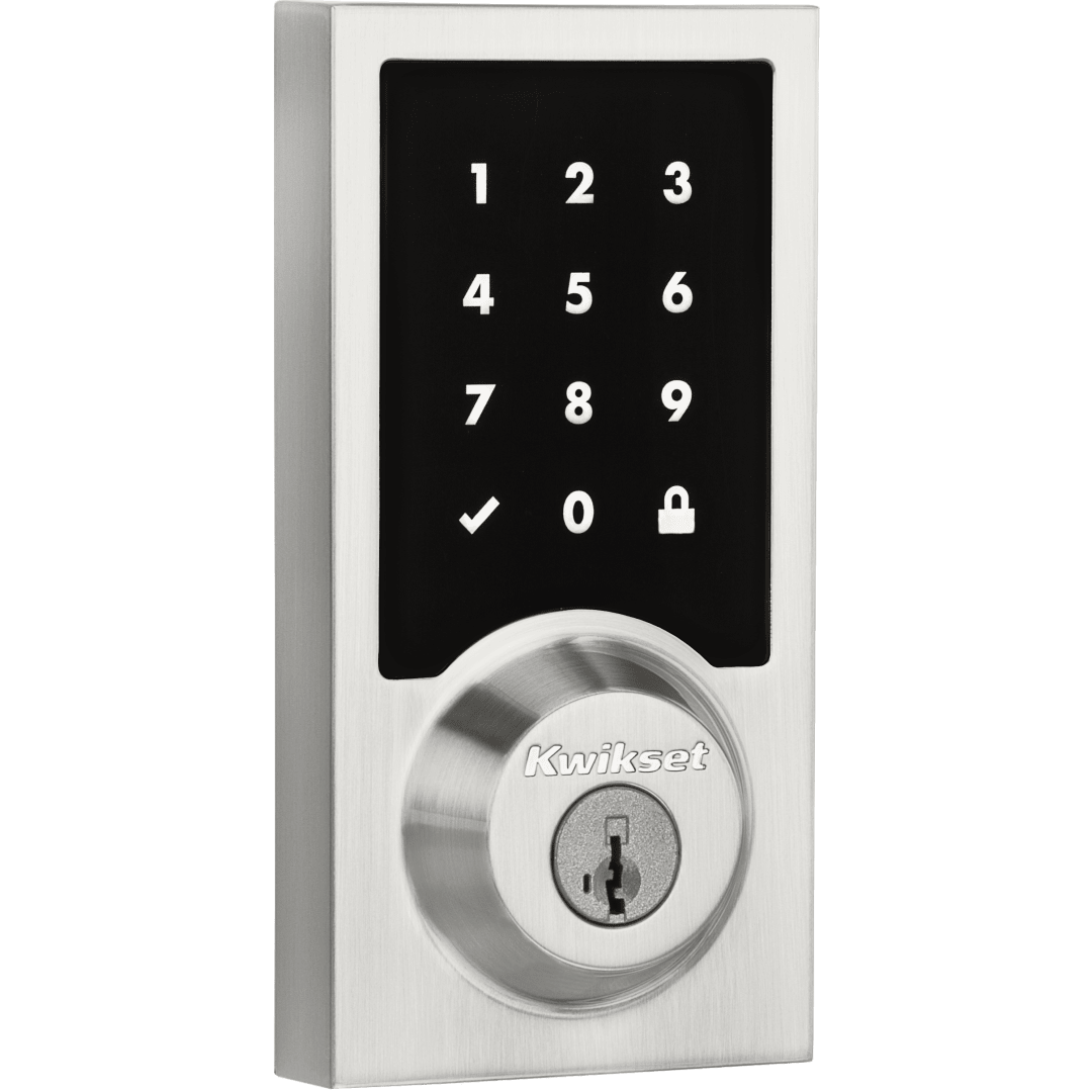 919 Contemporary Premis Touchscreen Smart Lock featuring SmartKey Security™ in Satin Nickel
