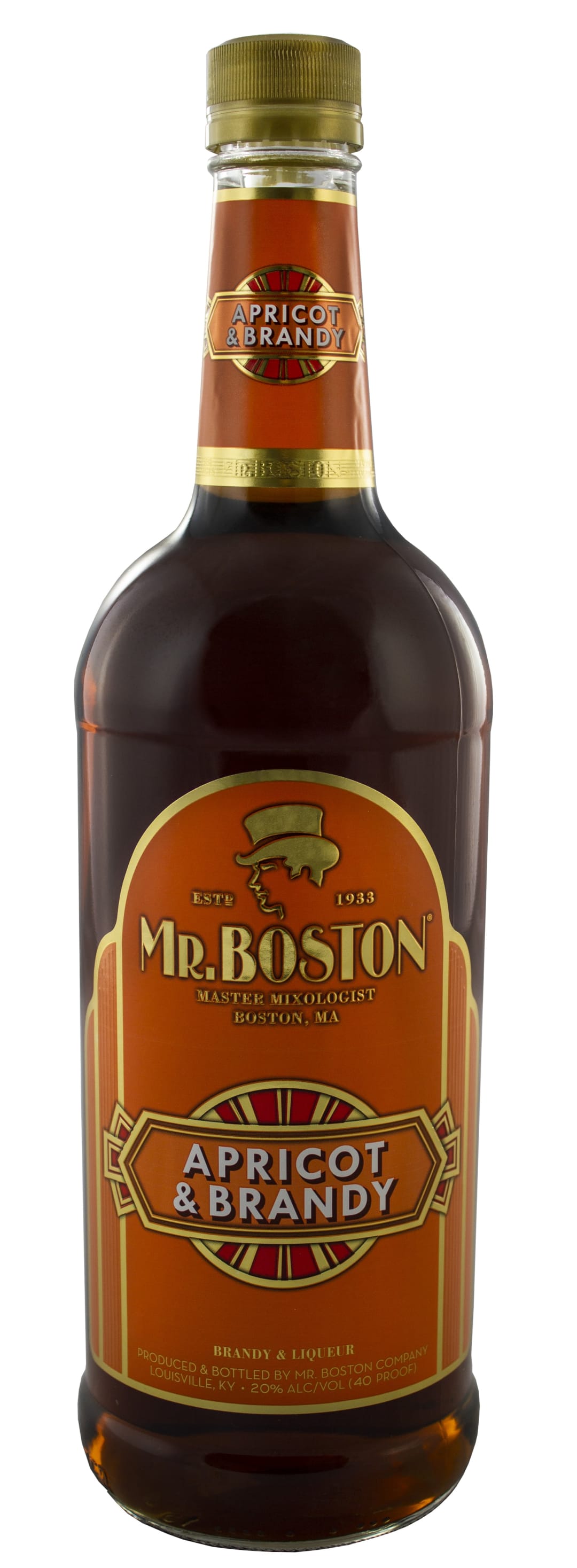 Mr. Boston Apricot Brandy 1l 40 Proof