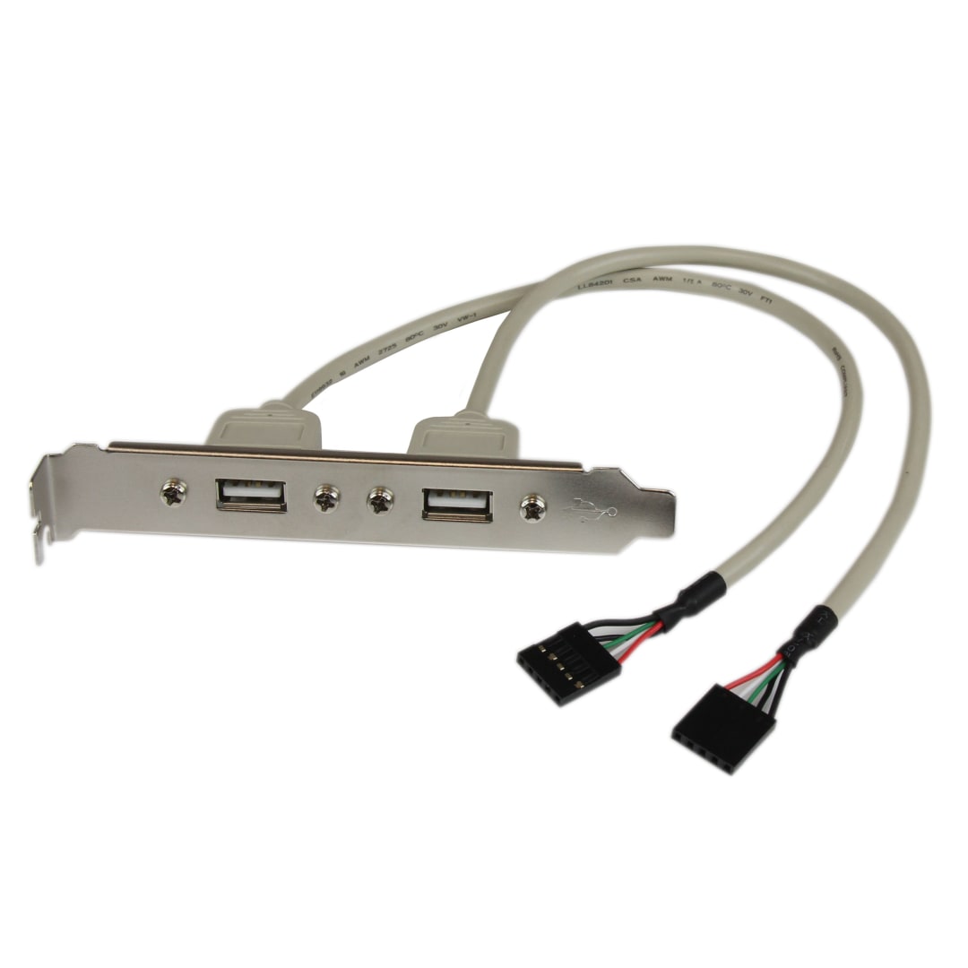 2-Outlet USB Plate For PC Motherboards