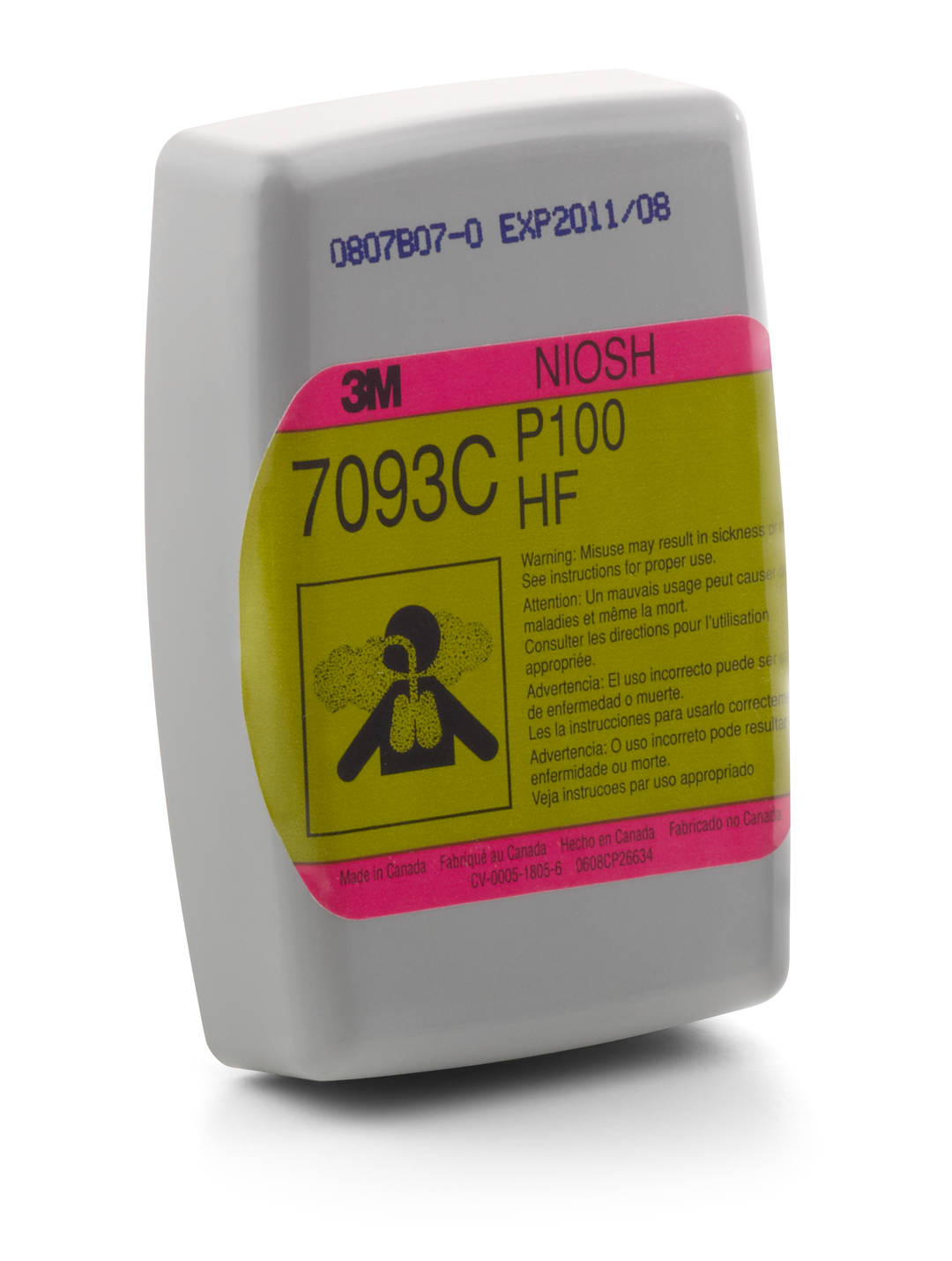 Cartucho/filtro de fluoreto de hidrogênio 3M™, 7093C, P100, 30 pares/caixa