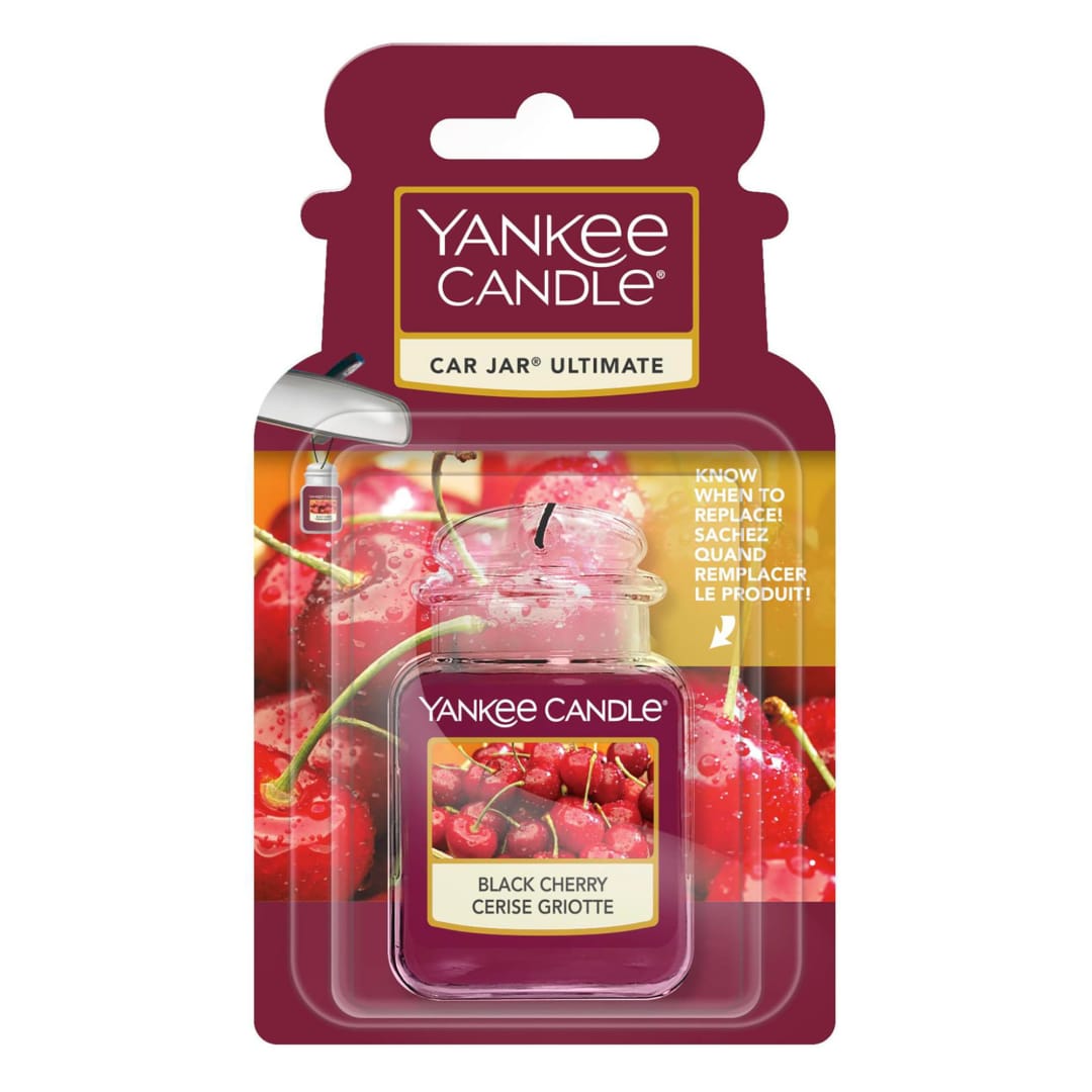 Yankee Candle® Car Jar Ultimate Scented Air Freshener | Black Cherry | Lasts up to 4 Weeks
