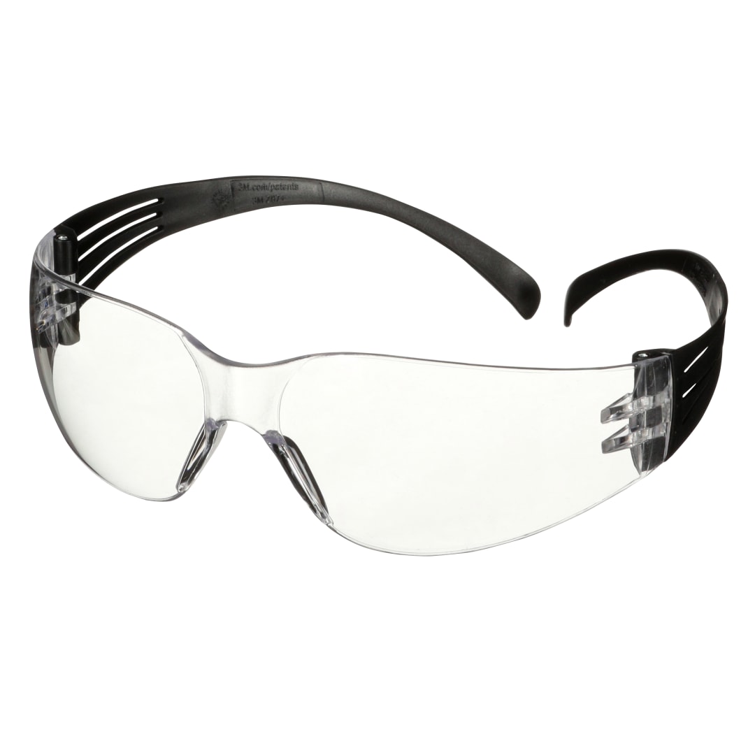 3M™ SecureFit™ 100 İş Güvenliği Gözlükleri, Siyah çerçeve, Çizilmeye Dayanıklı, Şeffaf lens, SF101AS-BLK-EU, 5 paket - 20 Adet/Kutu
