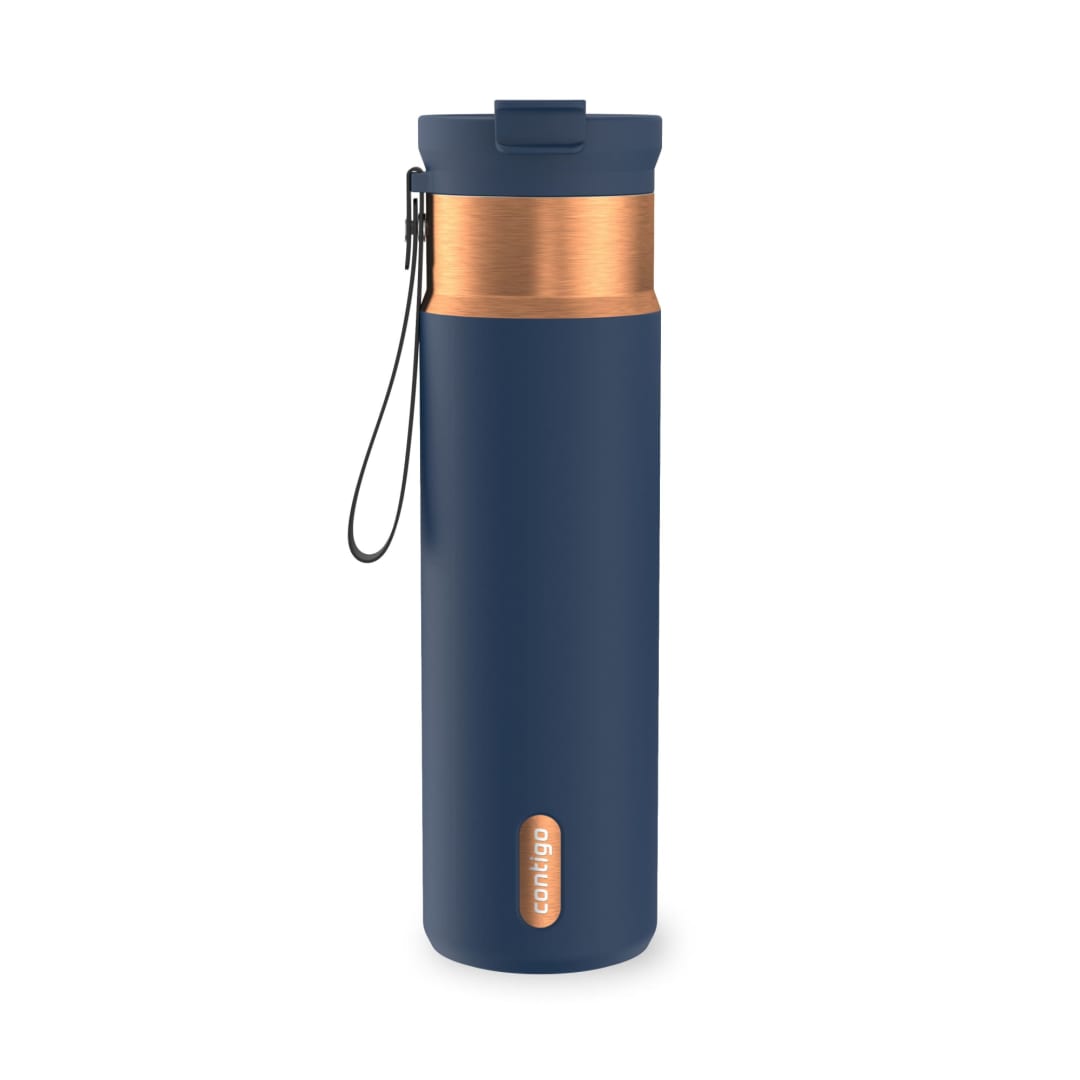 Contigo DualSip 24 oz Leakproof Insulated Water Bottle with Carrying Strap and 2-Way Lid