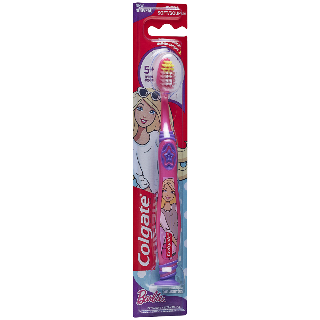 Brosse à dents extra souple pour enfants Colgate Barbie