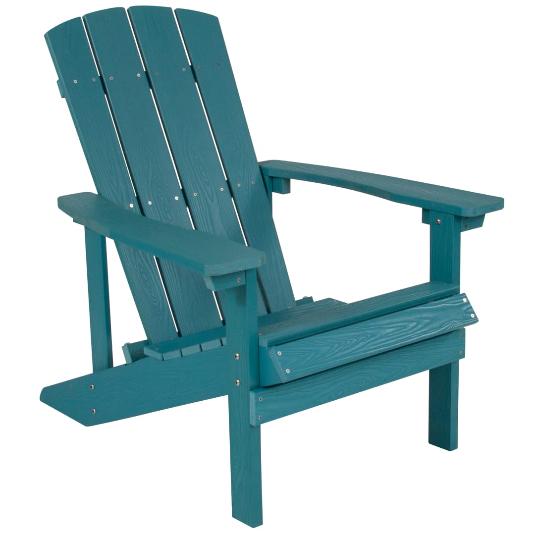 Charlestown Commercial All-Weather Poly Resin Wood Adirondack Chair in Sea Foam