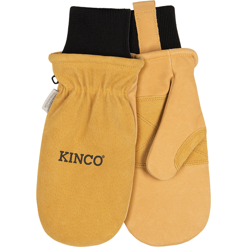 Women's Lined Premium Grain &amp; Suede Pigskin Ski Mitt with Omni-Cuff™