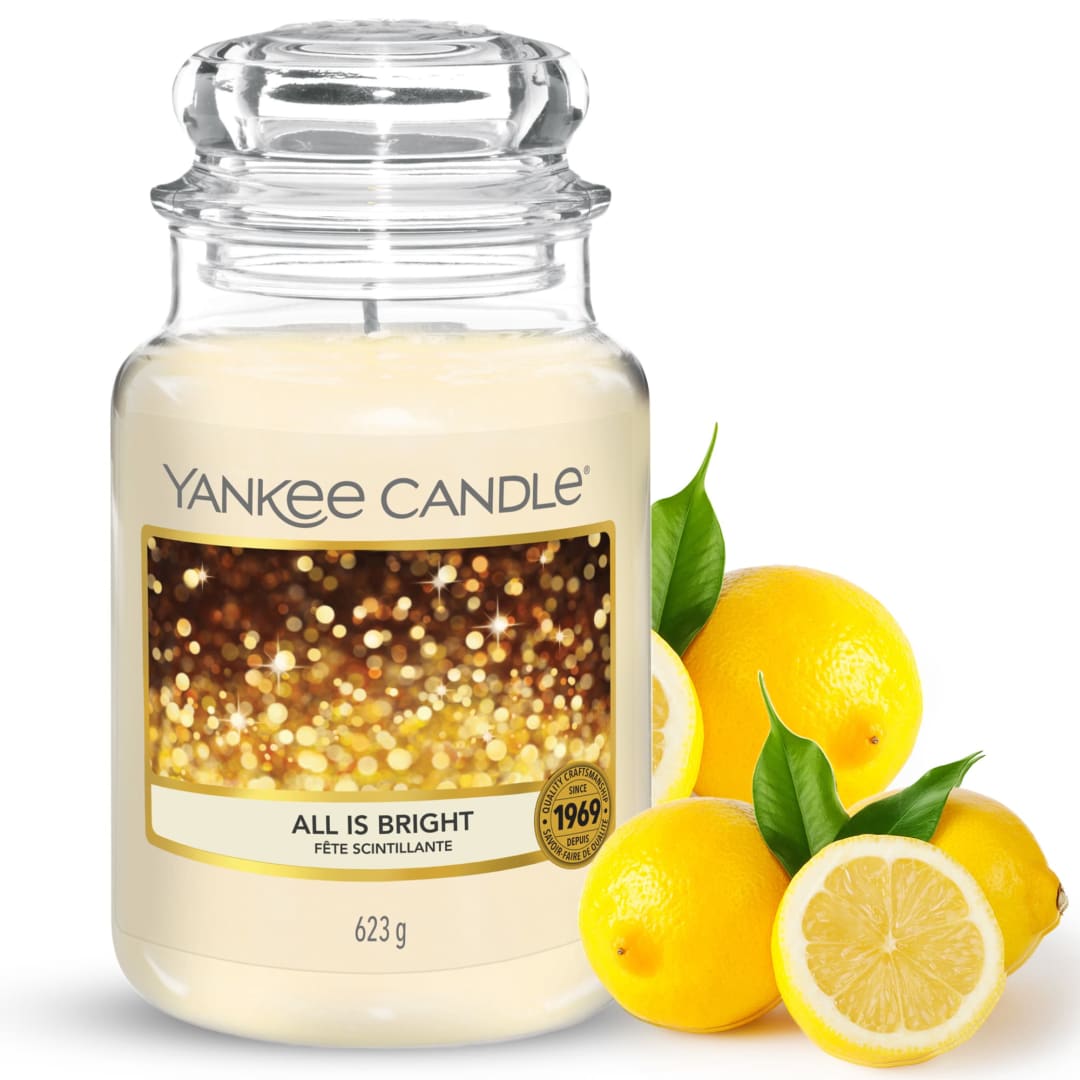 Yankee Candle® Scented Candle | All is Bright Large Jar Candle | Burn Time: up to 150 Hours
