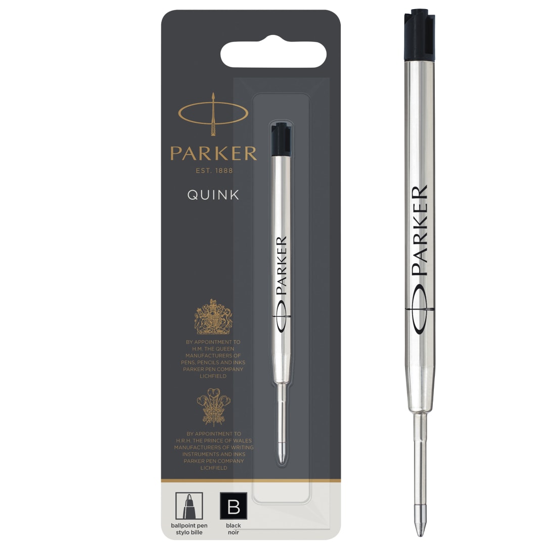Parker Recambios de tinta para bolígrafos | punta gruesa | tinta negra | paquete de 1