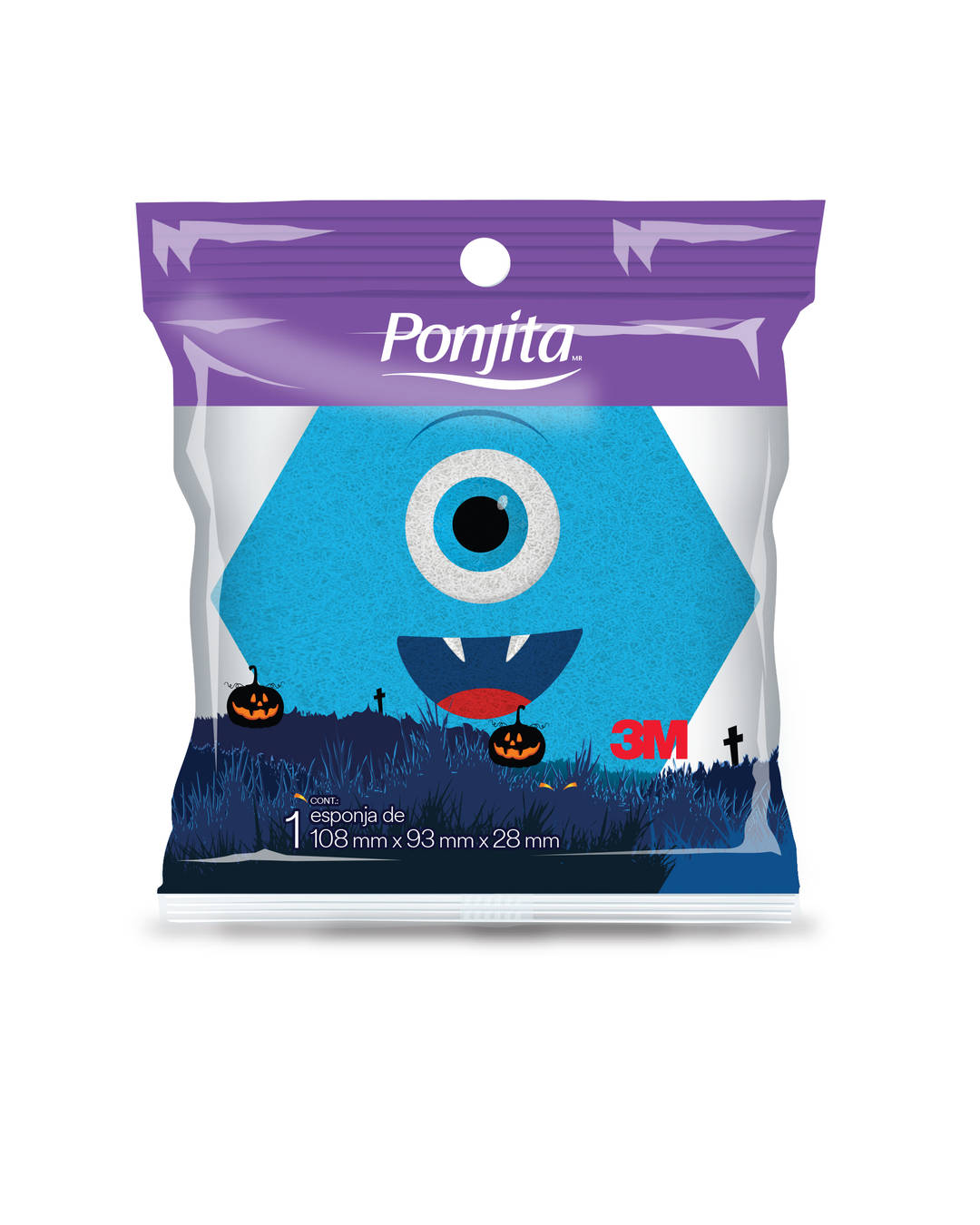 Esponja de Banho Infantil Ponjita™ , Monstros, 24 Unidades