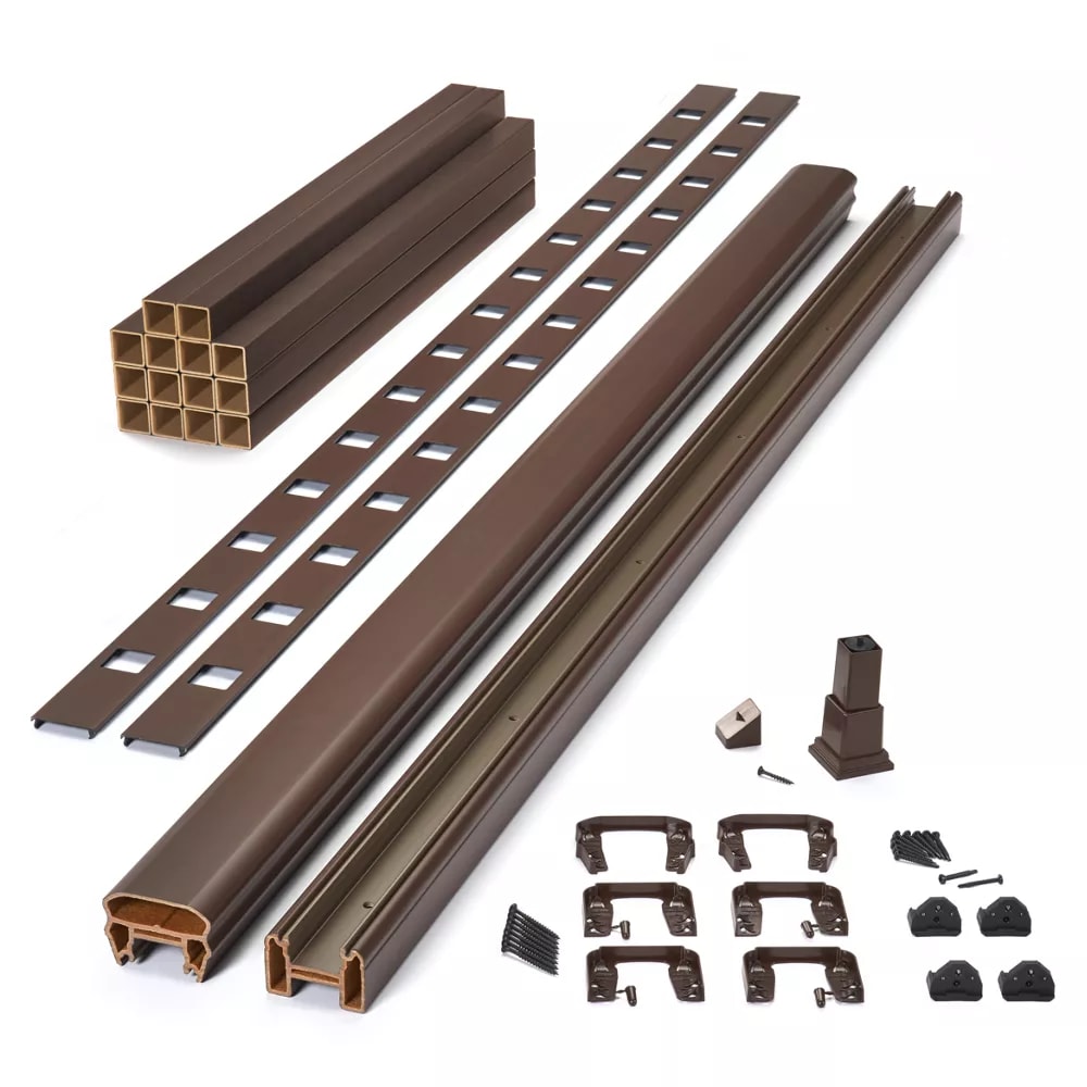 6-ft x 36-in Transcend Horizontal Rail Kit with Composite Balusters - Vintage Lantern Full Span