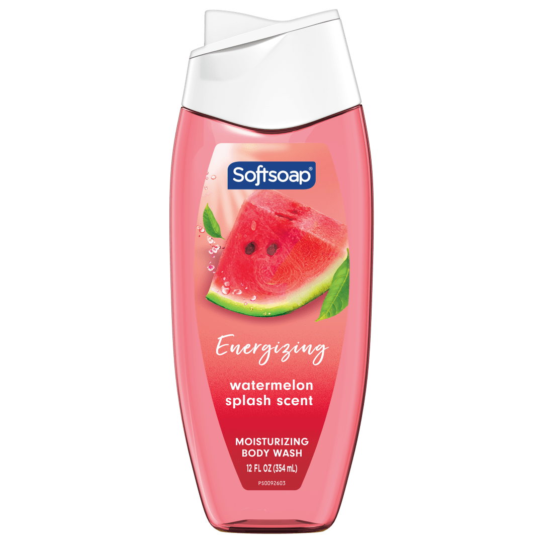 Softsoap Moisturizing Body Wash, pH Balanced, Paraben Free, Body Wash and Shower Gel, Watermelon Splash Scent, 12 fl oz